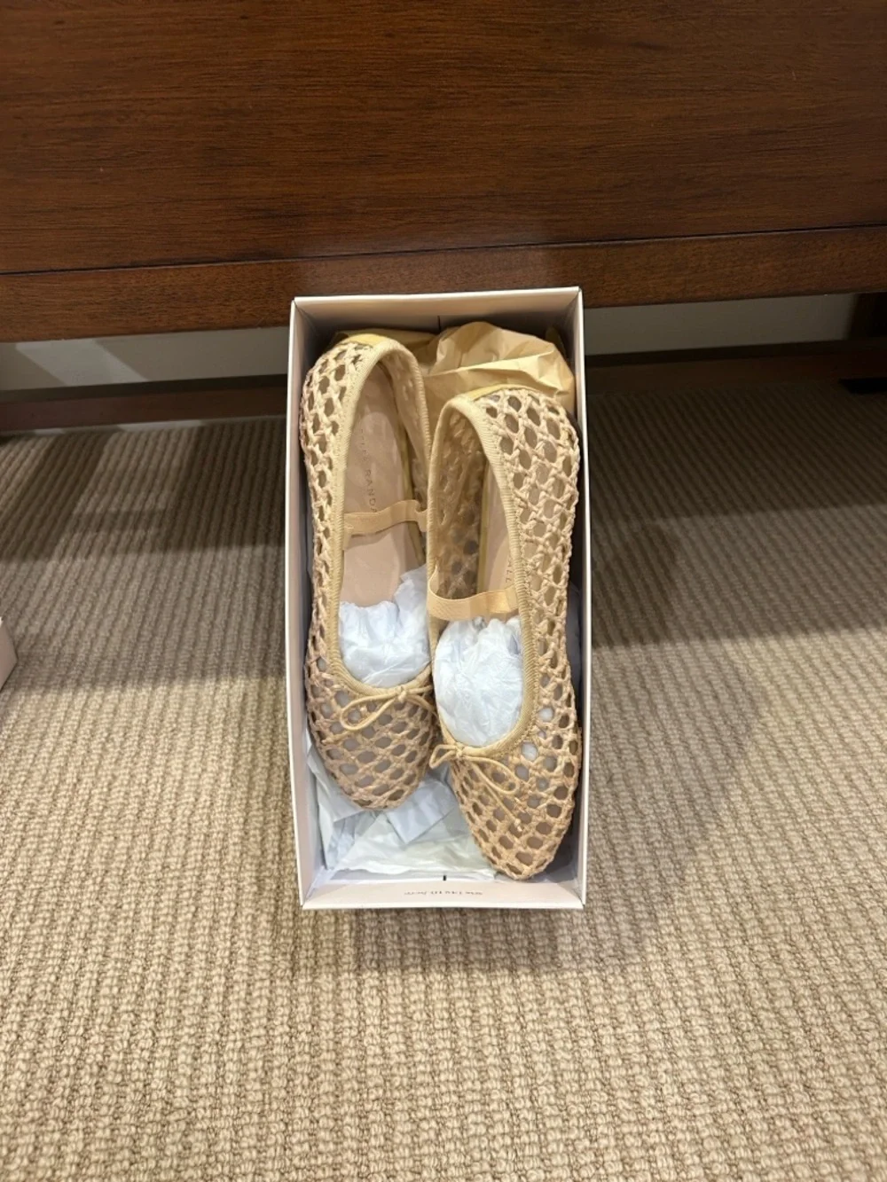 Loeffler Randall Leonie Woven Ballet Flats Natural 7.5 - Picture 5 of 5
